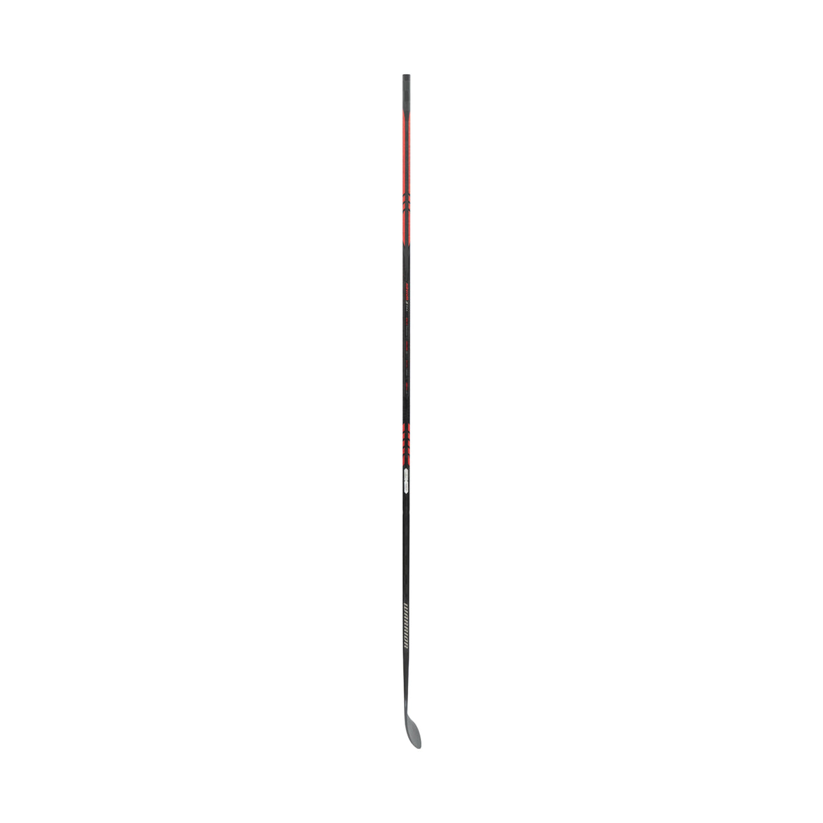 A photo of the Warrior Novium 3 Pro Hockey Stick in colour black and red.