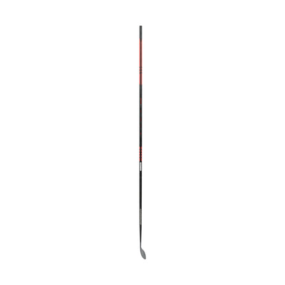 A photo of the Warrior Novium 3 Pro Hockey Stick in colour black and red.