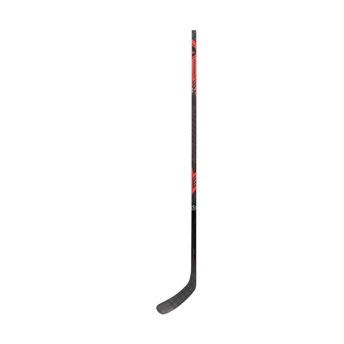 A photo of the Warrior Novium 3 Pro Hockey Stick in colour black and red.