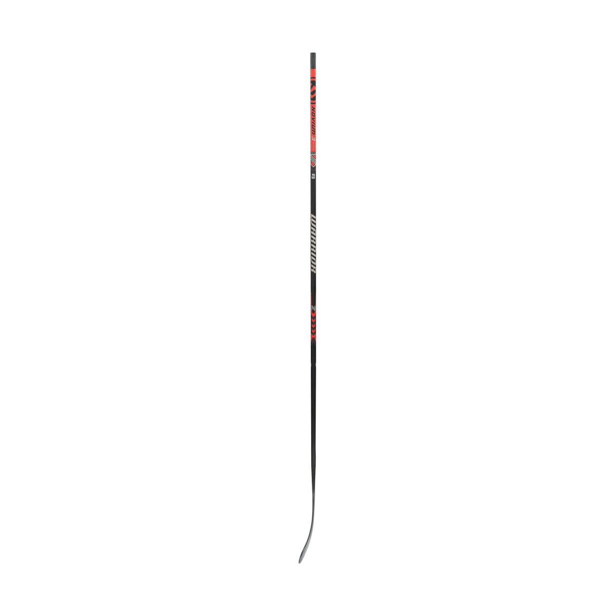 A photo of the Warrior Novium 3 Pro Hockey Stick in colour black and red.