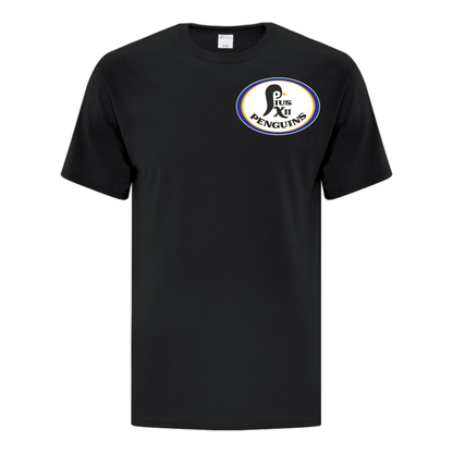 A photo of the Pius XII Catholic Elementary School Penguins in colour black.