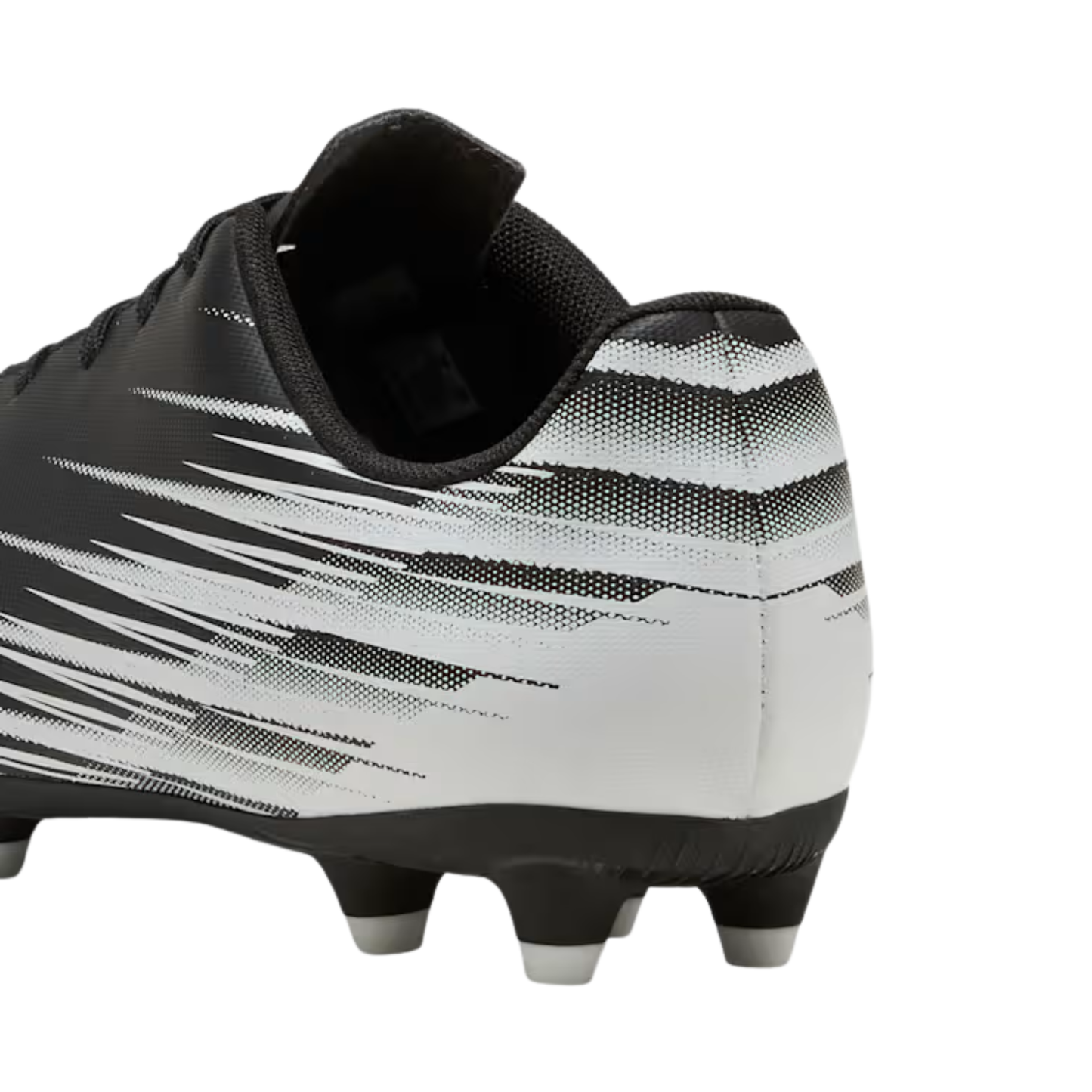 A photo of the Puma Attacanto FG/AG Men's Soccer Cleats in colour black and silver.
