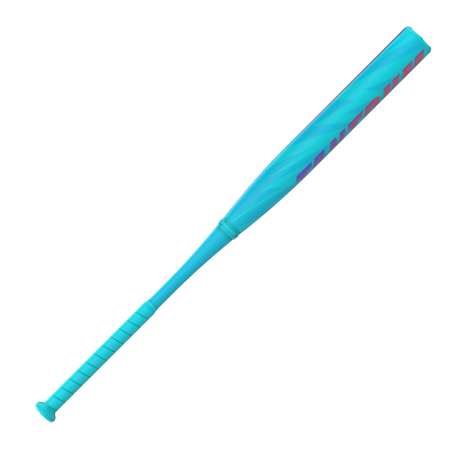 A photo of the Easton Tantrum Loaded 13" 2-Piece Slo-Pitch Softball Bat (2026) in colour blue with red and purple text.