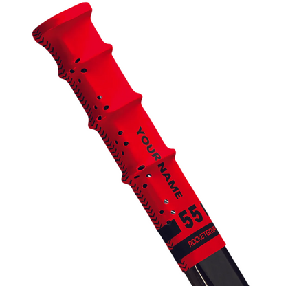 A photo of the ROCKETGRIP Hole Hockey Grip in colour red.