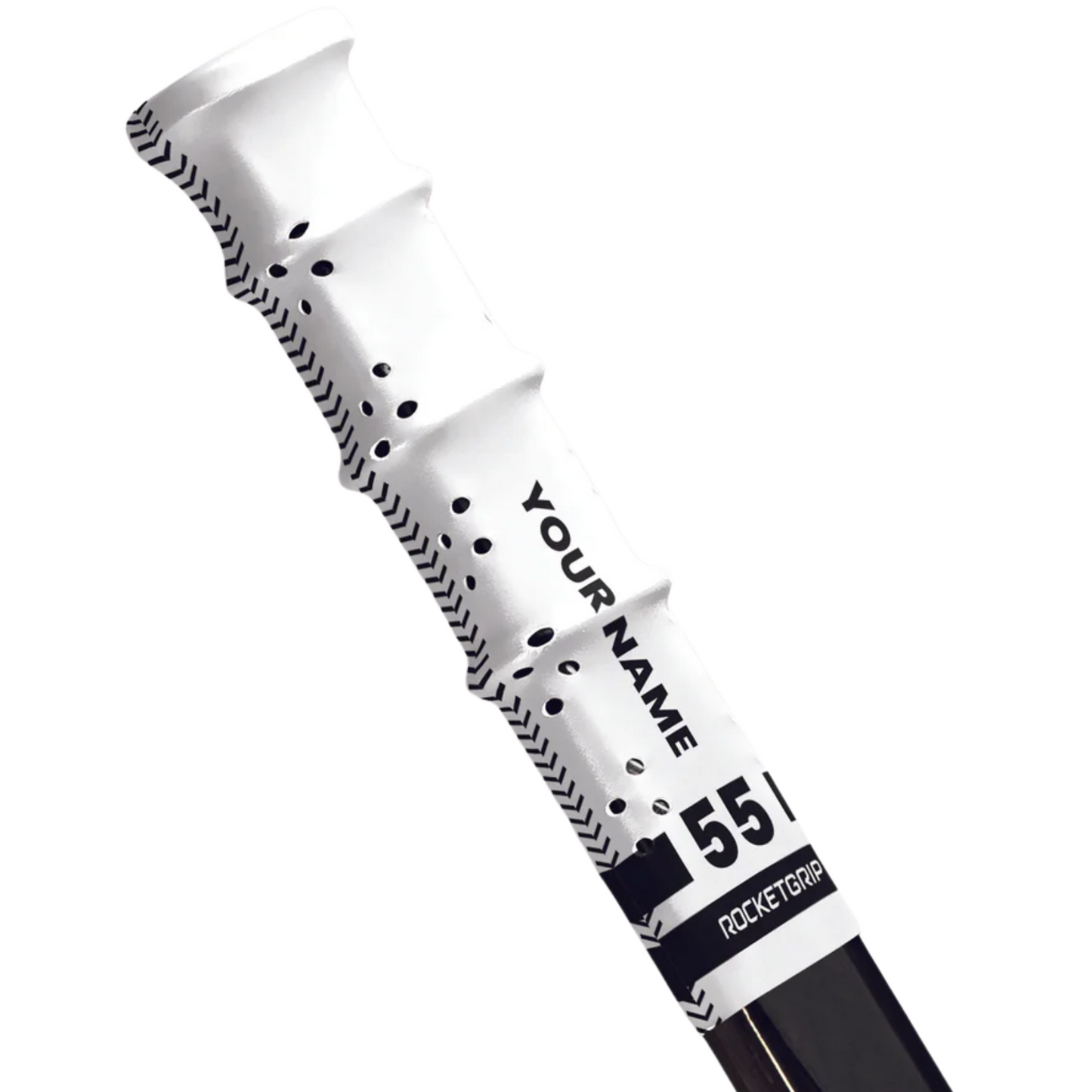A photo of the ROCKETGRIP Hole Hockey Grip in colour white.