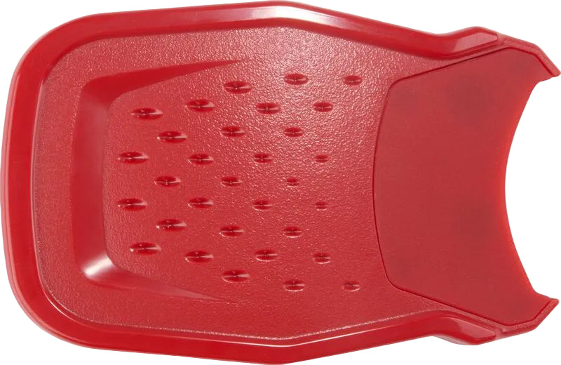 A photo of the Rawlings RX2 Reverse Adjustable Batting Helmet Extension in colour red.