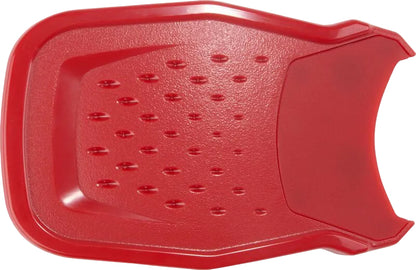 A photo of the Rawlings RX2 Reverse Adjustable Batting Helmet Extension in colour red.