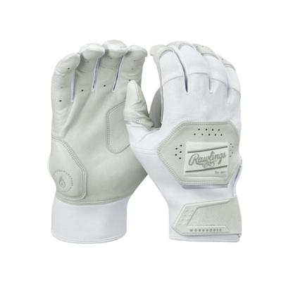 A photo of the Rawlings Adult Workhorse Batting Glove in colour white.