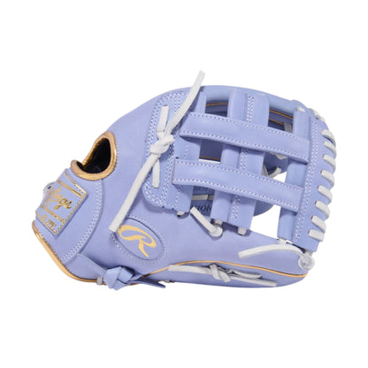 A photo of the Rawlings Heart of the Hide Softball 12" Utility Glove in colour violet.