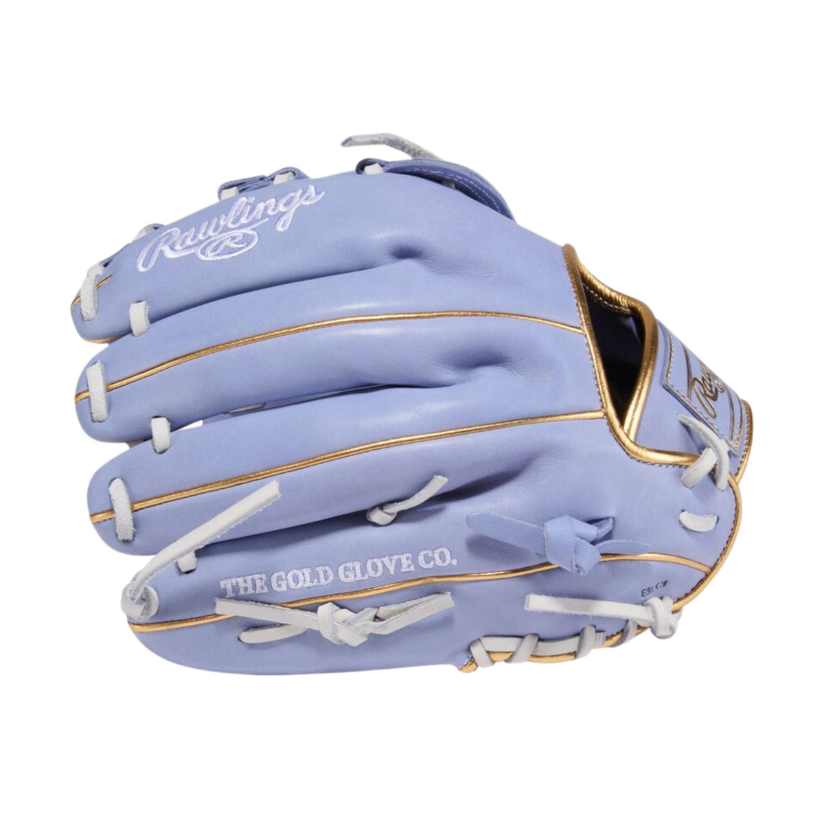 A photo of the Rawlings Heart of the Hide Softball 12" Utility Glove in colour violet.