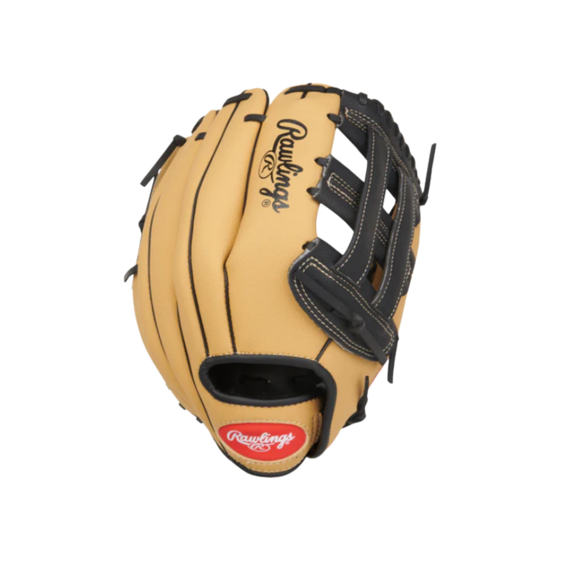 A photo of the Rawlings Players Series 11.5" Youth Baseball Glove (2026) in colour tan and black.