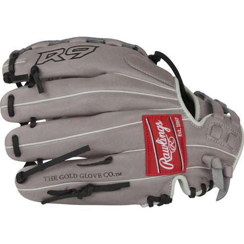Rawlings R9 ContoUR 11.5" Youth Softball Glove Grey