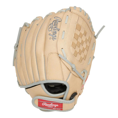 A photo of the Rawlings Sure Catch 10.5" Youth Baseball Glove in colour beige. 