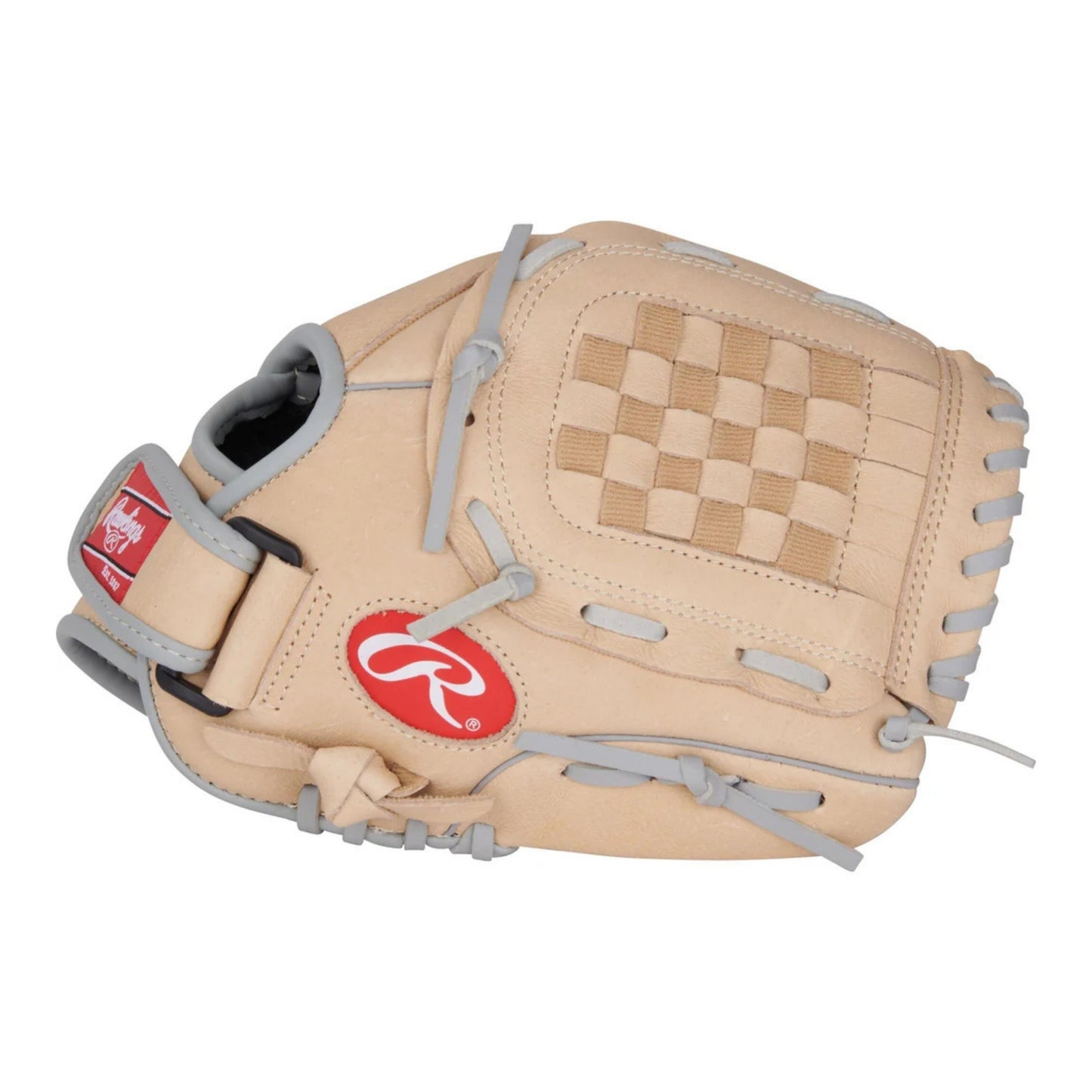 A photo of the Rawlings Sure Catch 10.5" Youth Baseball Glove in colour beige. 