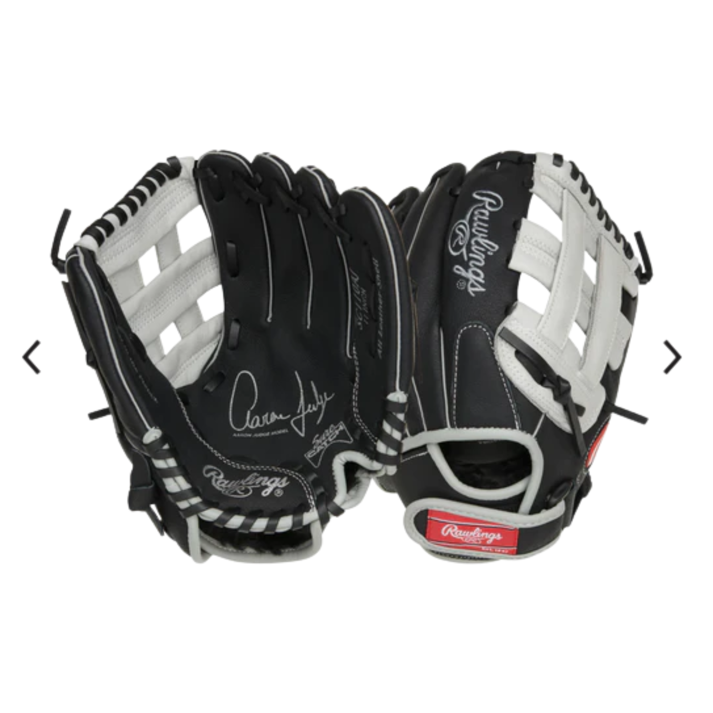 A photo of the Rawlings Sure Catch 11" Youth Baseball Glove in colour black and grey.