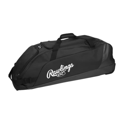 A photo of the Rawlings Workhorse Wheeled Baseball Bag in colour black