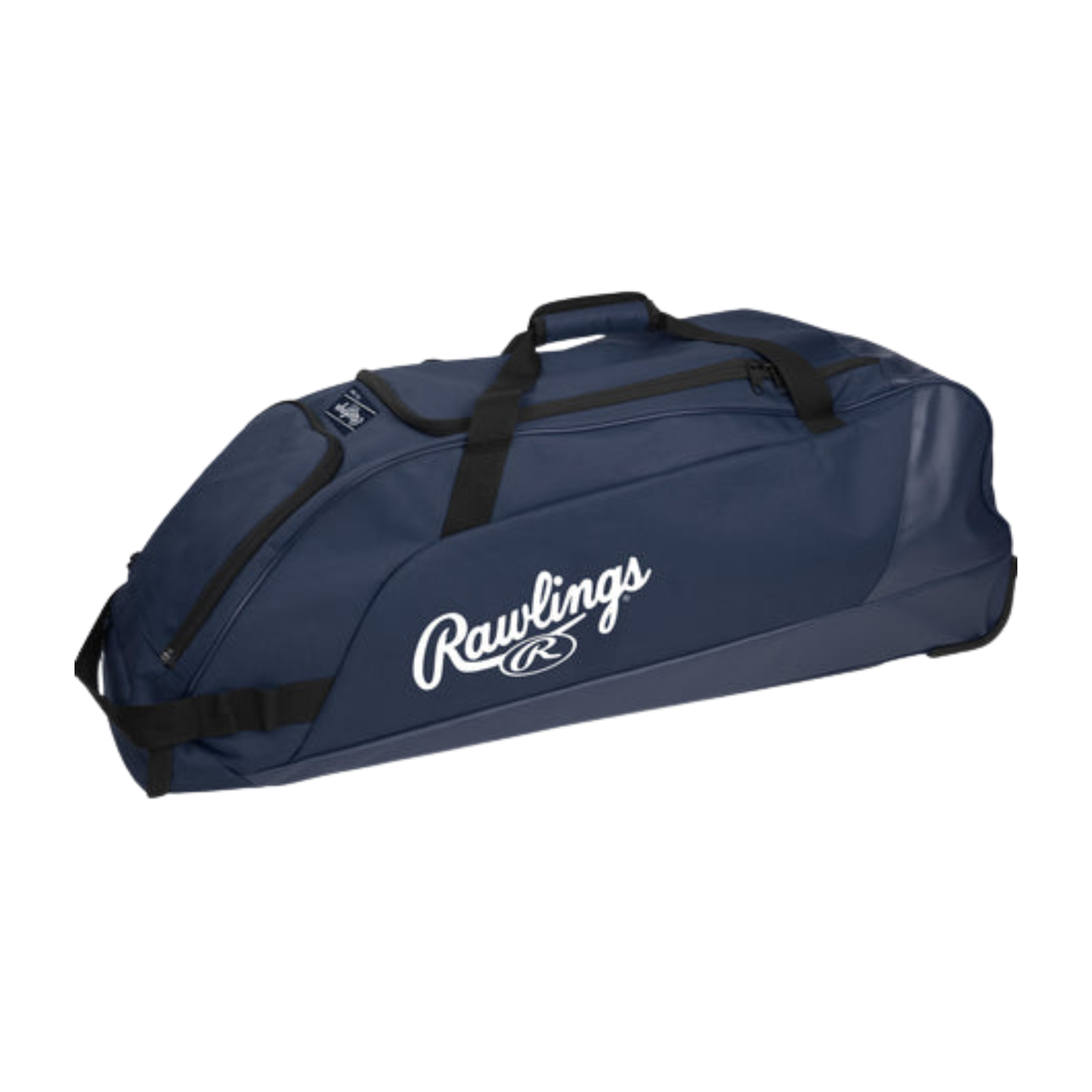 A photo of the Rawlings Workhorse Wheeled Baseball Bag in colour navy