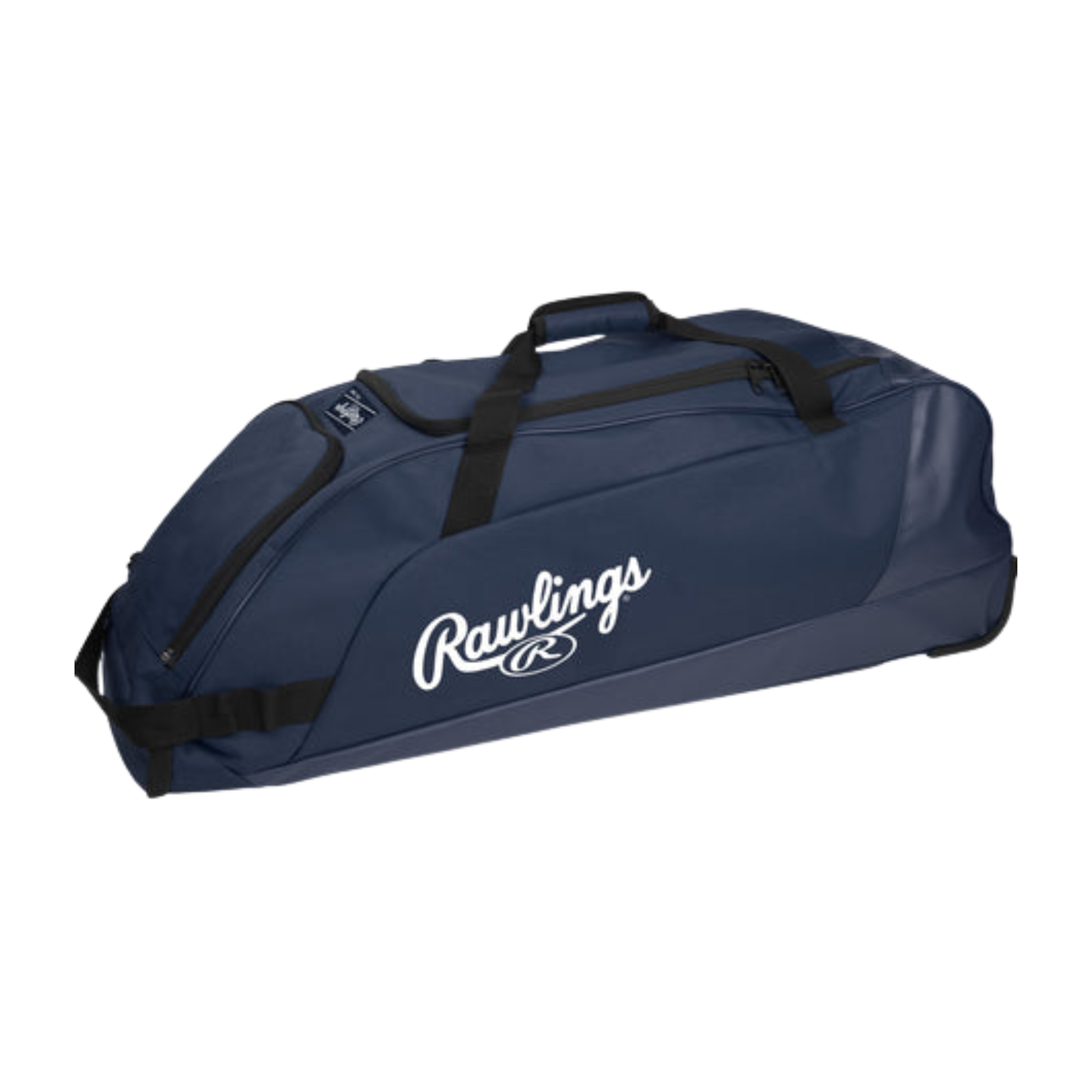 A photo of the Rawlings Workhorse Wheeled Baseball Bag in colour navy