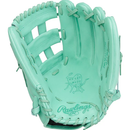 A photo of the Rawlings Heart of the Hide 12.75" Outfield Glove in colour mint green.