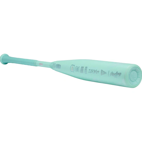 A photo of the 2026 Rawlings Icon USSSA -10 Baseball Bat in colour teal.