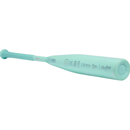 A photo of the 2026 Rawlings Icon USSSA -10 Baseball Bat in colour teal.