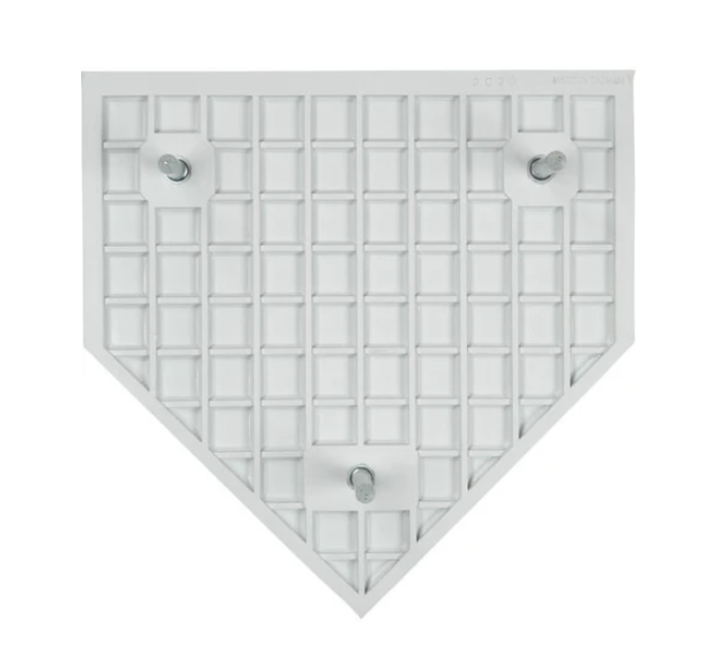 A photo of the Rawlings Impact Home Plate - 3 Spike in colour white.