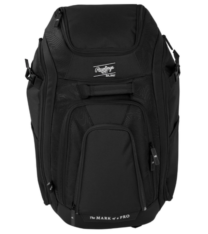 A photo of the Rawlings Legion 2 Baseball Equipment Backpack in colour black.