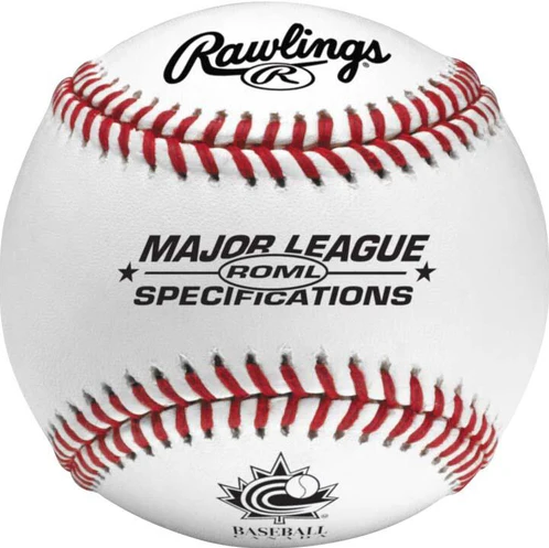 A photo of the Rawlings ROML Official Baseball Of Baseball Canada.