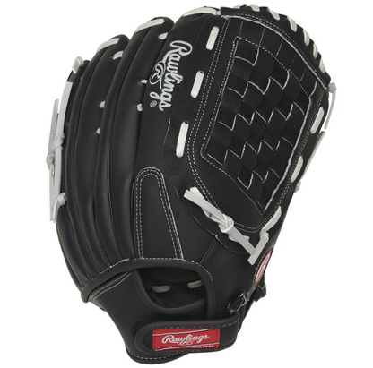 A photo of the Rawlings RSB Series 14" Softball Glove in colour black and grey.