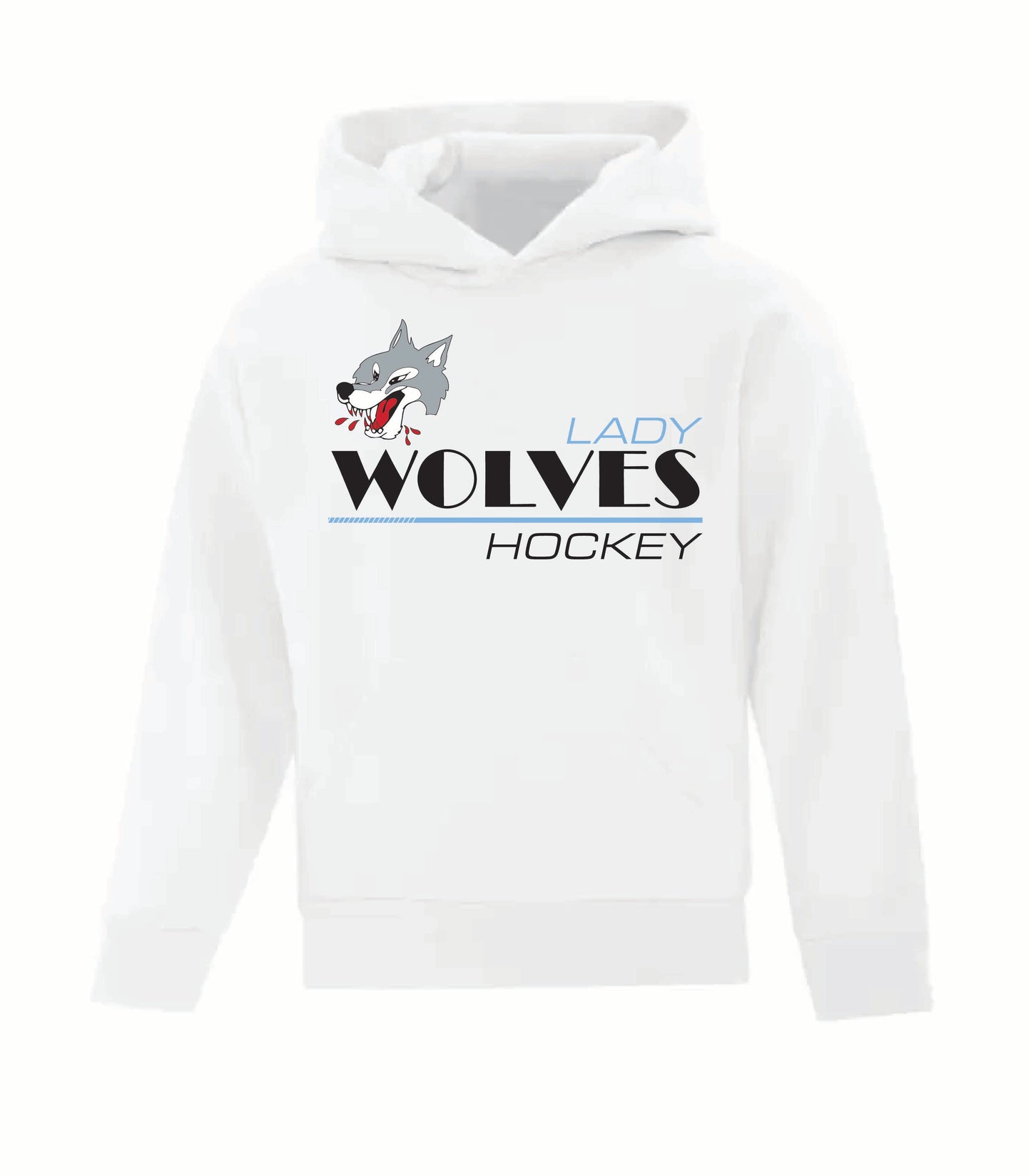 Sudbury Lady Wolves - Youth Hoodie in White