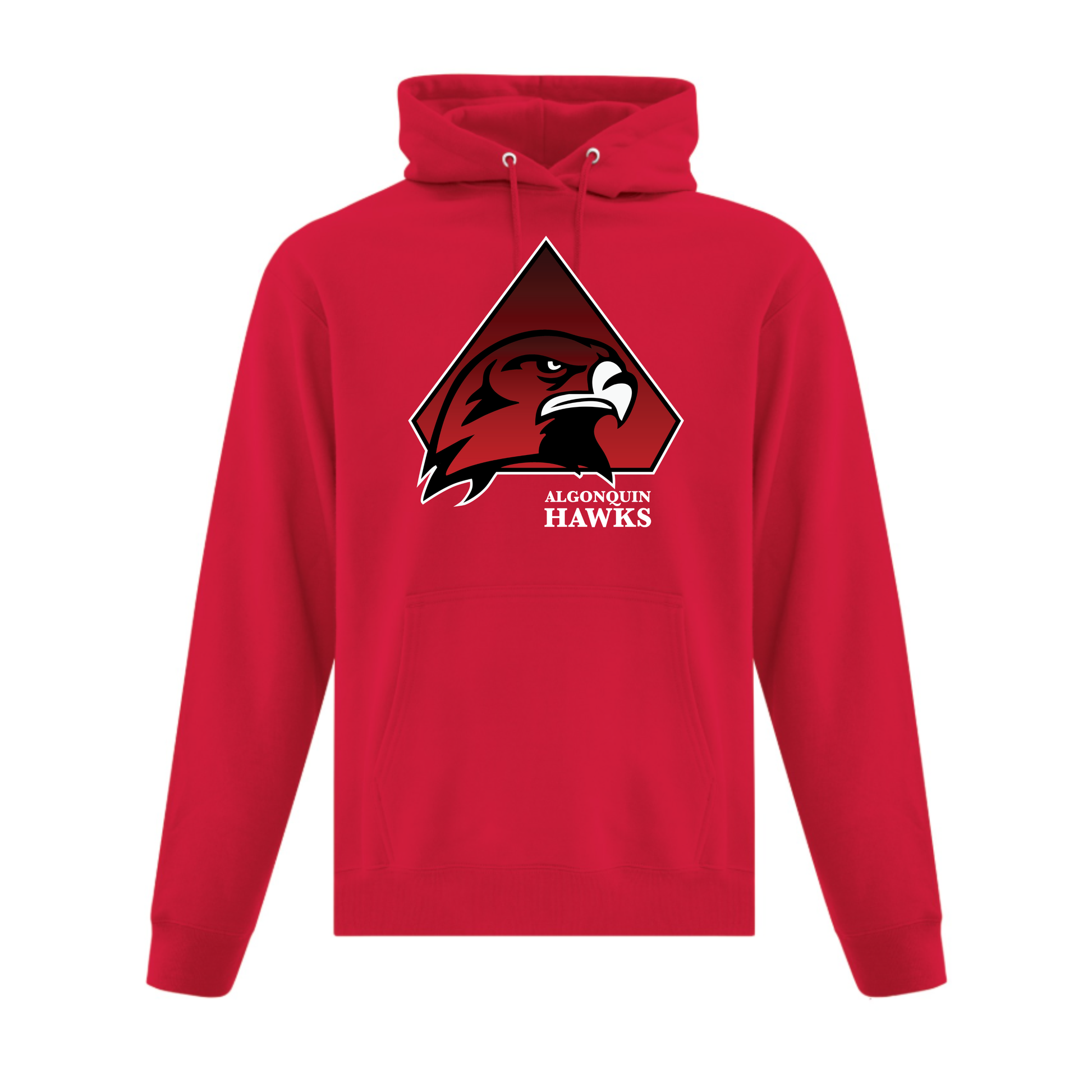 A photo of the SPHL Algonquin Hawks - Hoodie in colour red.