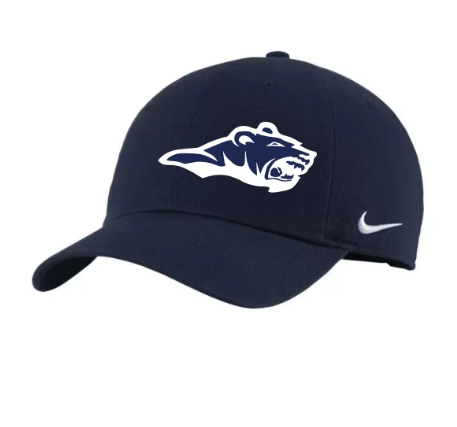 A photo of the St. Benedict Nike Hat in colour navy blue.