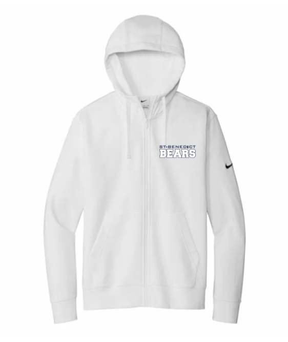 A photo of the St. Benedict Full Zip with BEAR writing in colour white