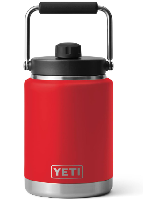 A photo of the Yeti Rambler 1/2 Gallon Jug in Rescue Red