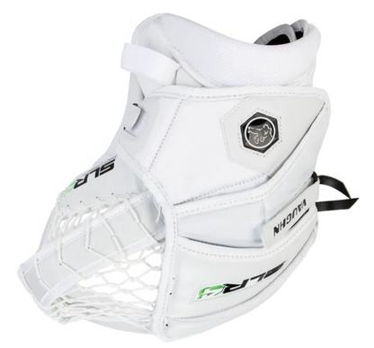 A photo of the Vaughn SLR4 Pro Carbon Senior Goalie Glove in colour white rear view.