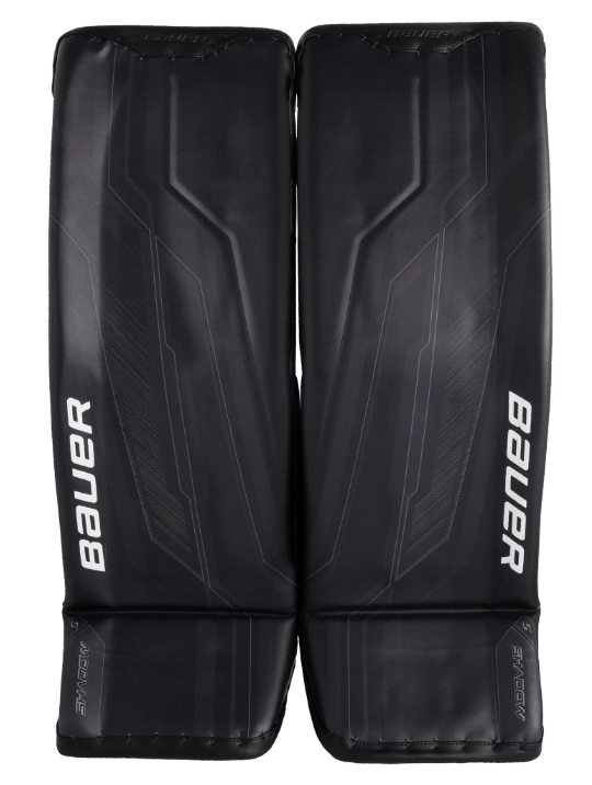 A photo of the Bauer Supreme Shadow Senior Goalie Pads in colour black.