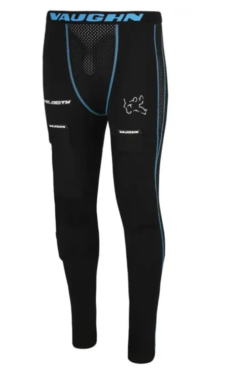 A photo of the Vaughn V10 Pro Padded Goalie Compression Pant in colour black