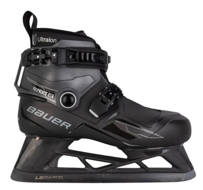 A photo of the Bauer Konekt 2 Senior Goalie Skates (2024) in colour black. Side view.