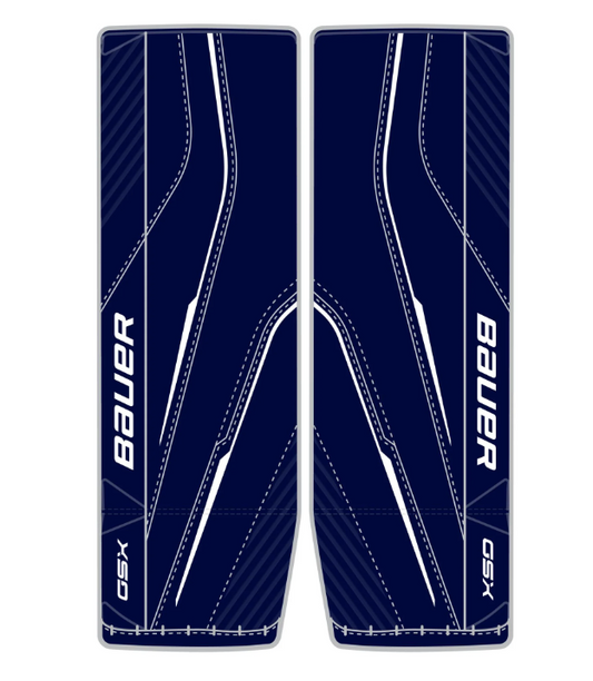 A photo of the Bauer GSX Goalie Pads (2024) in colour navy.