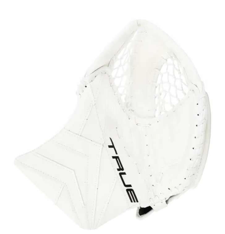 A photo of the True HZRDUS 7X3 Intermediate Goalie Catcher in colour white.