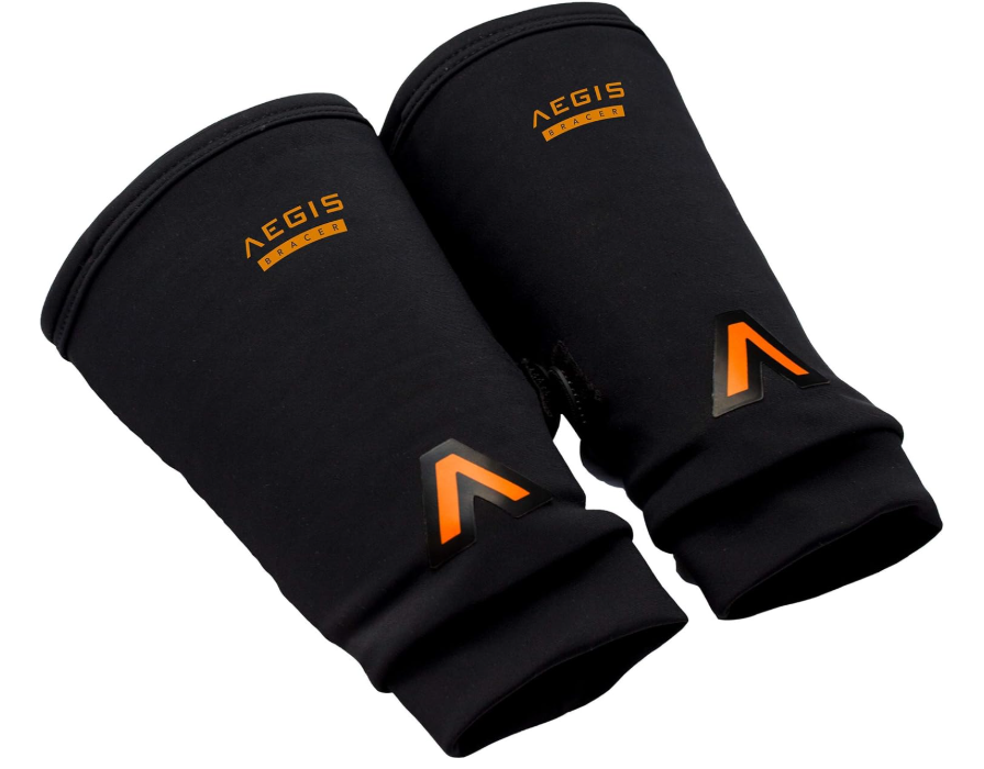 A photo of the Aegis Bracer Flex in colour black and orange.