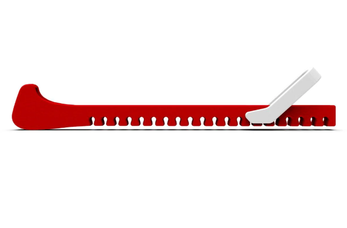 A photo of the Blue Sports Centipede Skate Guards in colour red. 