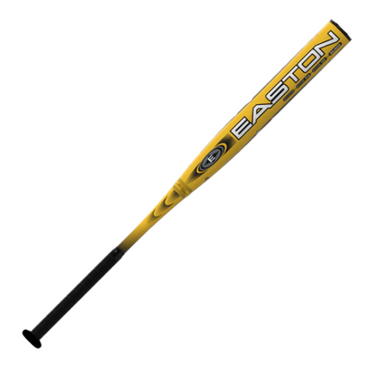 A photo of the 2025 Easton Synergy ISF (-7) Fastpitch Softball Bat in colour yellow and black. Easton logo view.