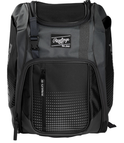 A photo of the Rawlings Franchise Baseball Backpack in colour black.