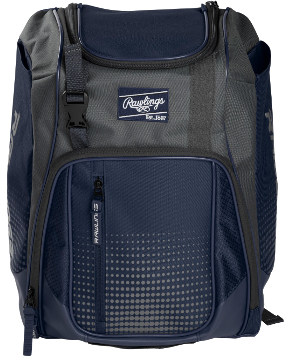 A photo of the Rawlings Franchise Baseball Backpack in colour navy.