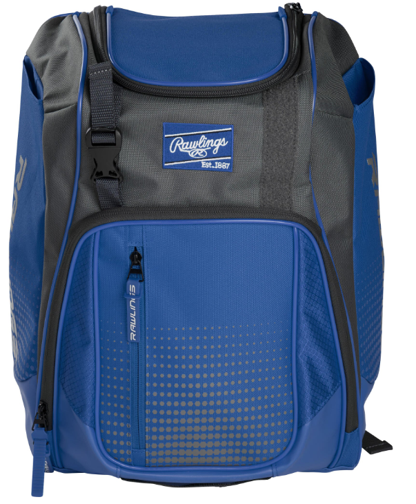 A photo of the Rawlings Franchise Baseball Backpack in colour royal blue.
