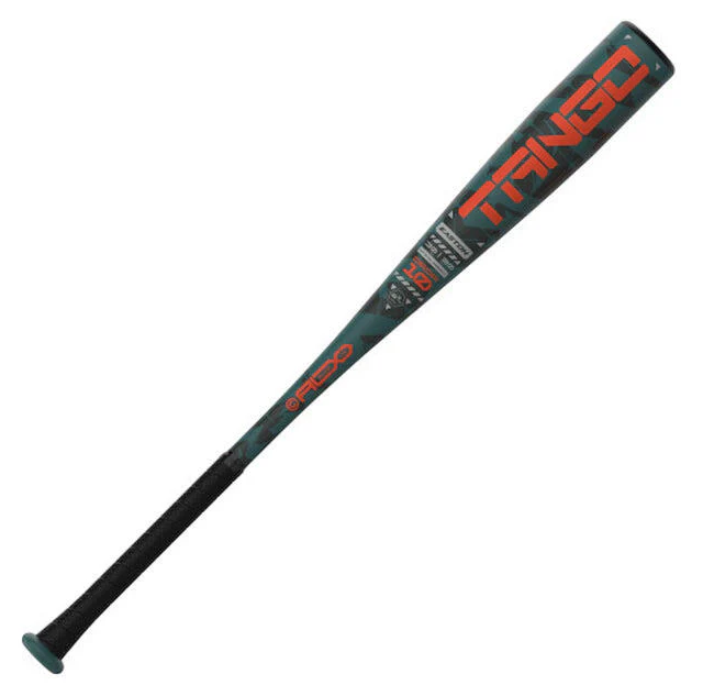 A photo of the Easton Tango 2 3/4" Barrel (-10) USSSA Youth Baseball Bat in colour green and orange. TANGO logo view.