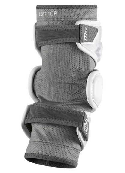 A photo of the Maverik Max Lacrosse Arm Pads (2025) in colour white. 