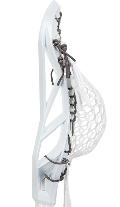 A photo of the Maverik Charger Complete Lacrosse Stick in colour white side view.