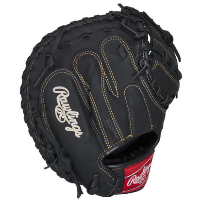 A photo of the Rawlings Renegade 32.5" Catcher's Mitt in colour black. Rear view.